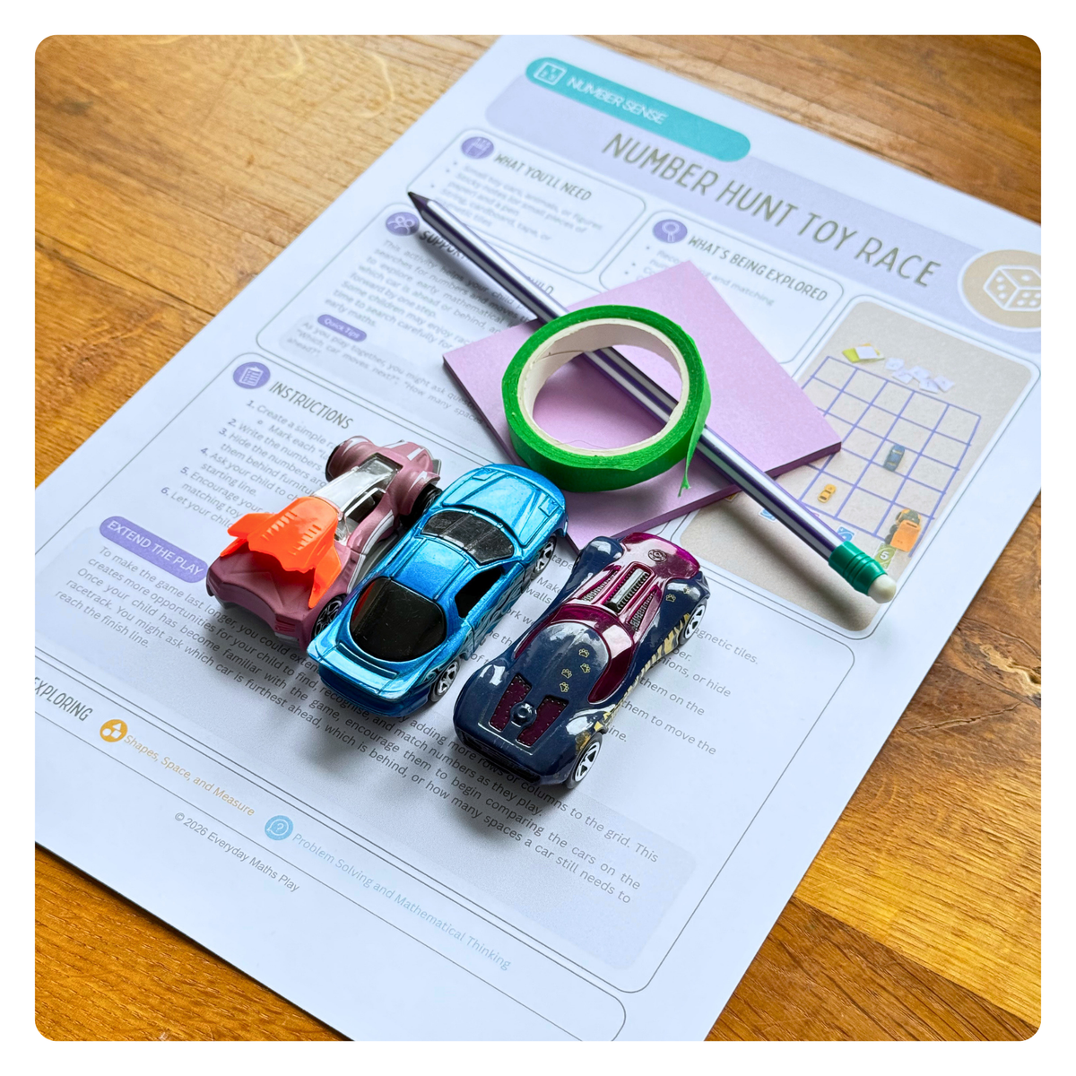 Number Hunt Toy Race